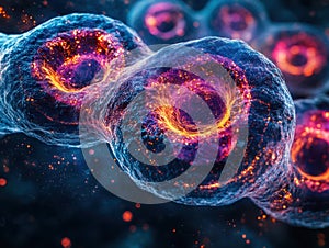 Dynamic cell division process in vibrant microscopic detail for scientific exploration