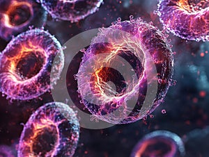 Dynamic cell division process in vibrant microscopic detail for scientific exploration