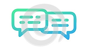 Dynamic Chat Bubbles Icon - Communication & Messaging, vector design Generative AI