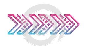 Dynamic Chevron Arrow Pattern Vector Illustration, vector design Generative AI