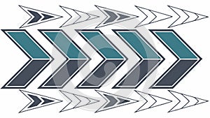 Dynamic Chevron Arrows, Pointing Forward Movement, vector design Generative AI