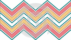 Dynamic Chevron Zigzag Pattern in Retro Color Palette, vector design Generative AI