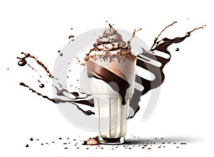 Dynamic Chocolate Milkshake Splash