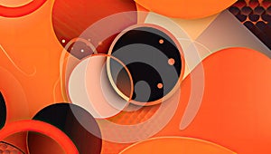 Dynamic Circles on an Orange Contrast