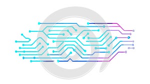 Dynamic Circuit Board Lines Abstract Tech Vector, vector design Generative AI