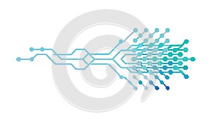 Dynamic Circuit Board Pattern, Abstract Tech Lines, vector design Generative AI