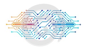 Dynamic Circuit Board Pattern for High-Tech Industry, vector design Generative AI