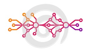 Dynamic Circuit Lines Vector Icon for Digital Pathways, vector design Generative AI