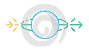 Dynamic Circular Flow, Data Transfer and Continuous Process, vector design Generative AI