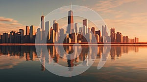 Dynamic cityscape: chicago skyline