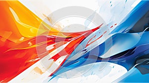 Dynamic Clash: Vibrant Abstract Illustration of Competing Forces