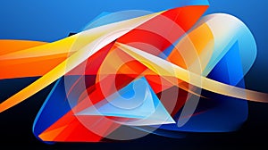 Dynamic Clash: Vibrant Abstract Illustration of Competing Forces