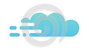 Dynamic Cloud Icon, Cloud Computing and Weather, vector design Generative AI