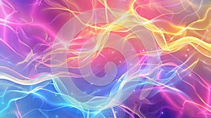 Dynamic and colorful abstract background with harmonious chromatic waves photo