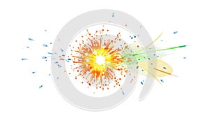 Dynamic Colorful Abstract Starburst Explosion, vector design Generative AI