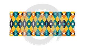 Dynamic Colorful Argyle Pattern Background, Seamless Geometric Design, vector design Generative AI