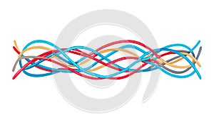 Dynamic Colorful Wavy Line Pattern, vector design Generative AI