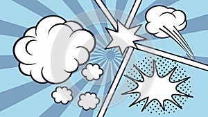 Dynamic comic book explosion bubble, action and impact. vector design Generative AI