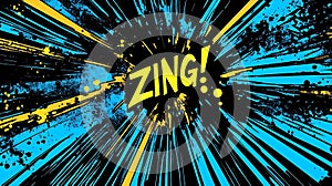 Zing comic book explosion effect graphic design illustration  ai generated