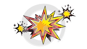 Dynamic Comic Explosion Burst Vector Graphic, vector design Generative AI