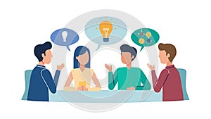 Dynamic Communication with Shared Ideas Icon, vector design Generative AI