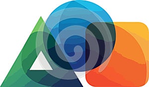 Abstract Geometric Shapes with Gradient Overlays