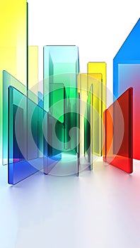 Dynamic Composition of Overlapping Translucent Rectangles in Multi-Colors