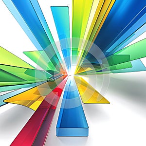 Dynamic Composition of Overlapping Translucent Rectangles in Multi-Colors