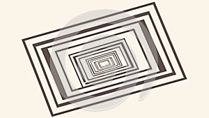 Dynamic Concentric Square Design, Abstract Geometric Pattern Art, vector design Generative AI