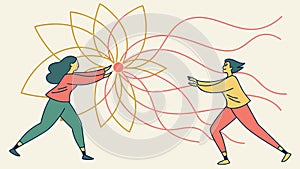 Dynamic Conflict: Opposing Forces in Energetic Interaction, vector design Generative AI