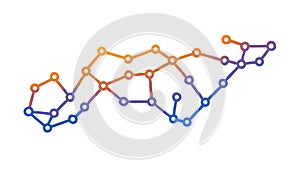 Dynamic Connected Dots Creating an Abstract Flowing Pattern, vector design Generative AI