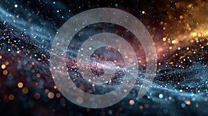 Dynamic Cosmic Particle Flow Abstract Background