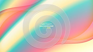 Dynamic curve shadow effect on colorful gradient abstract background