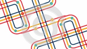 Dynamic Curved Lines Abstract Pattern, Modern Intersections, vector design Generative AI