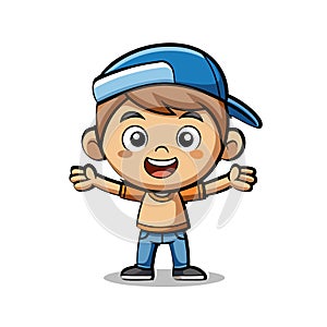 Dynamic Cute Boy Programming Illustration