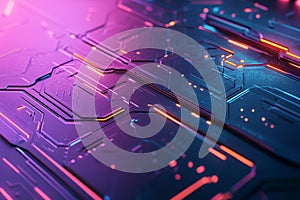 A dynamic 3D abstract background showcasing an intricate labyrinth of illuminated hexagonal panels,