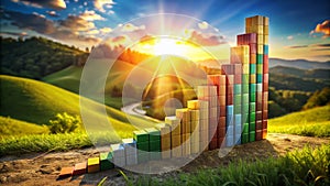 Dynamic 3D Bar Graph Visualization An Aerial Perspective on Data Trends