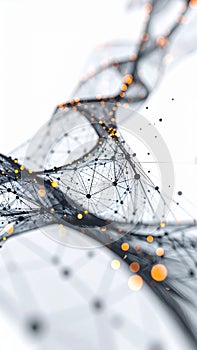 Futuristic Technology Network Wave Abstract