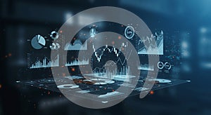 Futuristic Financial Data Visualization