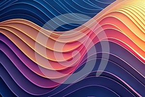 Dynamic 3D waves with smooth gradient colors creating an abstract background.