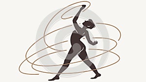 Dynamic Dancer Silhouette, Expressive Art in Motion, vector design Generative AI