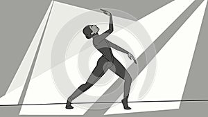 Dynamic Dancer Silhouette, Expressive Movement and Artistic Fluidity, Performance Art, vector design Generative AI