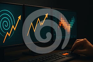 Dynamic Data Analysis with Graphs and Charts on Computer Screens in a Dark Environment