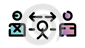 Dynamic Data Exchange: Communication Networking, vector design Generative AI