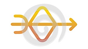 Dynamic Data Flow: Abstract Network of Interconnected Arrows, vector design Generative AI