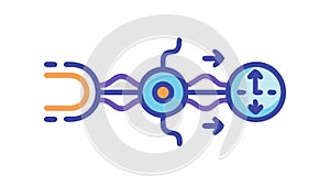 Dynamic Data Flow Cycle, Technology and Information Process Vector, vector design Generative AI