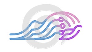 Dynamic Data Flow Digital Information Stream Networks, vector design Generative AI