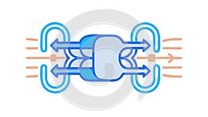 Dynamic Data Flow Between Nodes Network Connectivity, vector design Generative AI