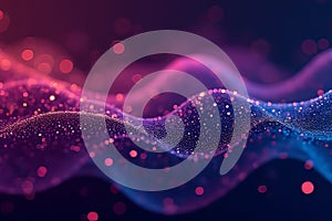 Dynamic Data Flow Visualization Abstract Colorful Wave Patterns Illustrate Complex Data Networks