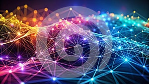 Dynamic Data Flow Visualization Abstract Plexus Background Illustrates Complex Network Connections and Data